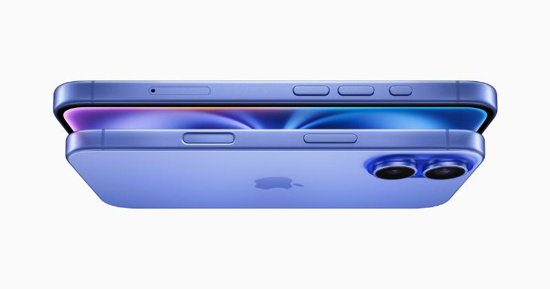 Bon dien thoai iPhone 15 voi cac mau sac khac nhau: hong, vang, xanh la, xanh duong, dat canh nhau