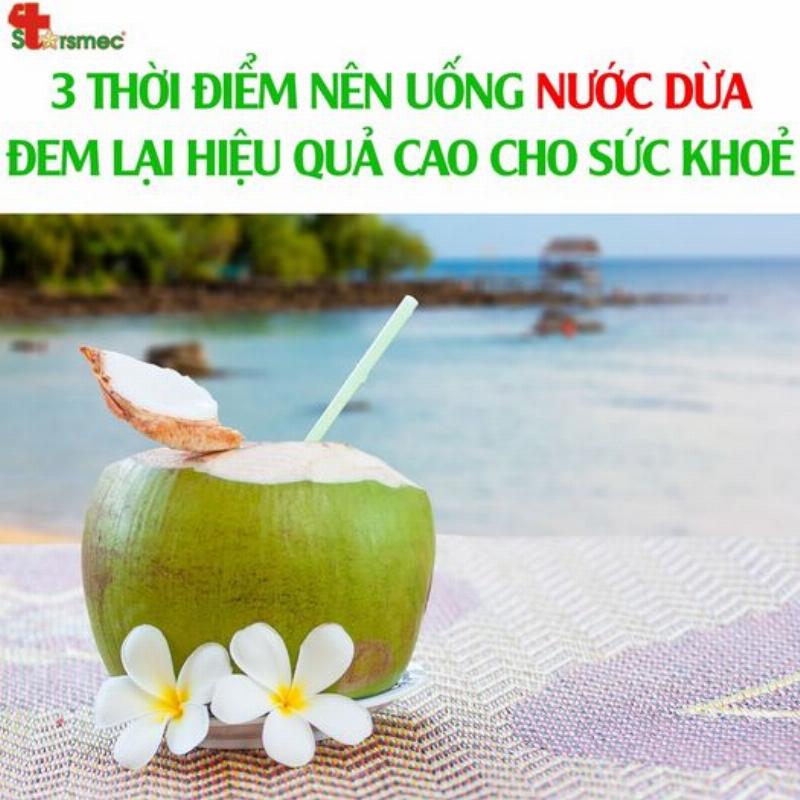 Uống nước dừa vào các thời điểm khác nhau trong ngày để tối ưu hóa lợi ích sức khỏe, bao gồm uống nước dừa khi tập thể dục