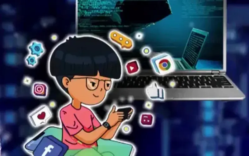 Minh họa việc trò chuyện an toàn trên mạng về các chủ đề nhạy cảm, khác với tìm phim nhat 18+ lậu